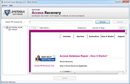 Advanced Access File Repair Software 3.3